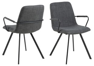 2-jų kėdžių komplektas Actona Selina, pilkas kaina ir informacija | Virtuvės ir valgomojo kėdės | pigu.lt