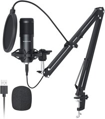 USB -микрофон, Sudotack Professional Podcast Microphone 192 кГц/24 -битный студийный конденсаторный комплект конденсатора со звуковой картой Boom Shock Mount Filter для Skype, Radio, YouTube, подкаста и многого другого цена и информация | Микрофоны | pigu.lt