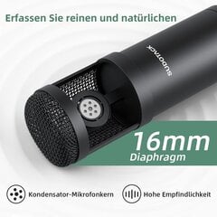 USB mikrofonas, „Sudoteck Professional“ podcast Microfone 192KHz/24bit Studio Cardioid Condenser Microfone Kit su garso plokščių strėlės rankos šoko montuojama pop filtro „Skype“, „Radio“, „YouTube“, „Podcast“ ir daug daugiau kaina ir informacija | Mikrofonai | pigu.lt