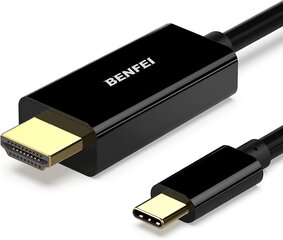 USB-C/ HDMI, 1.8 m kaina ir informacija | Kabeliai ir laidai | pigu.lt