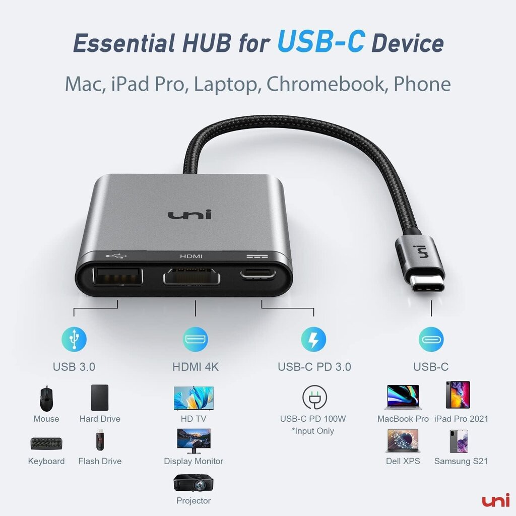 Hub Adapter USB kaina ir informacija | Adapteriai, USB šakotuvai | pigu.lt