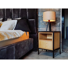 Naktinis staliukas Rack Skap 1R1, baltas kaina ir informacija | Spintelės prie lovos | pigu.lt