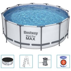 Baseino rinkinys Bestway Steel Pro MAX, 366x122cm, su filtru цена и информация | Бассейны | pigu.lt