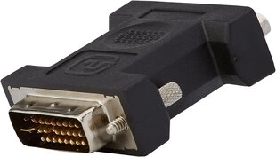 PremiumCord DVI на VGA Adapter, DVI-I (24 + 5) Плаг-VGA Socket (15 лаков), никелированная, цветная черная, KPDVA-1 цена и информация | Кабели и провода | pigu.lt