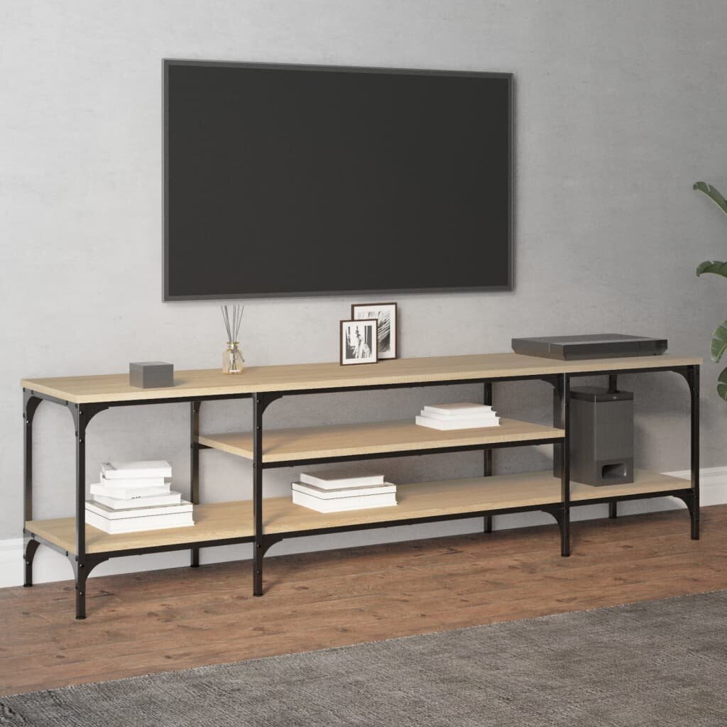 Televizoriaus spintelė, ąžuolo, 161x35x45cm, mediena ir geležis цена и информация | TV staliukai | pigu.lt