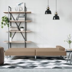 Sofa-lova su puodelių laikikliais vidaXL, ruda цена и информация | Диваны | pigu.lt
