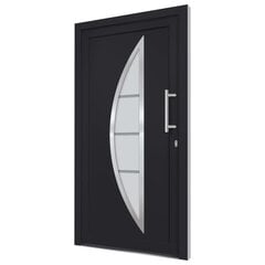 vidaXL Priekinės durys antracito spalvos 98x190cm 279218 цена и информация | Двери со стеклом LIRA, дуб сицилия, ЭКО шпон | pigu.lt
