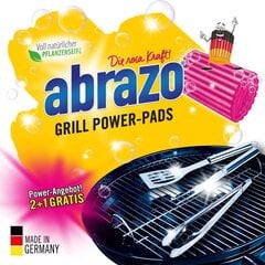 Abrazo Grill Power Pads valymo kempinė, 3 vnt. цена и информация | Инвентарь для уборки и принадлежности | pigu.lt