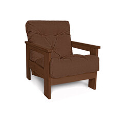 Кресло MEXICO орех (льняное масло) - коричневое цена и информация | Кресла в гостиную | pigu.lt