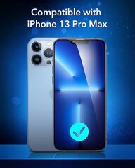 ESR 3 kūriniai „iPhone 13 Pro Max“ ekrano apsaugos filmas, suderinamas su „iPhone 13 Pro Max“ su praktine padėties nustatymo pagalba, 9h kietumu, HD skaidraus ekrano apsaugos plėvele kaina ir informacija | Apsauginės plėvelės telefonams | pigu.lt