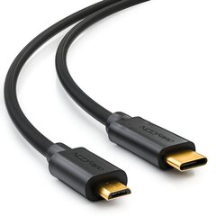 Deleycon 1M USB 2.0 Кабель - Тип C (USB 3.1 Gen2) на Micro USB - Кабель данных о кабеле зарядки для ноутбука смартфона Chromebook - Black Black цена и информация | Кабели для телефонов | pigu.lt