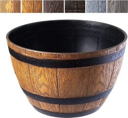 Kadax Flowerpot, пластиковый цветочный горшок, круглые плантаторы, крытая и открытая зона, сеялка для цветов, дом, сад, балкон, терраса, атмосфера (Ø 33 см, светло -коричневый) цена и информация | Горшки | pigu.lt