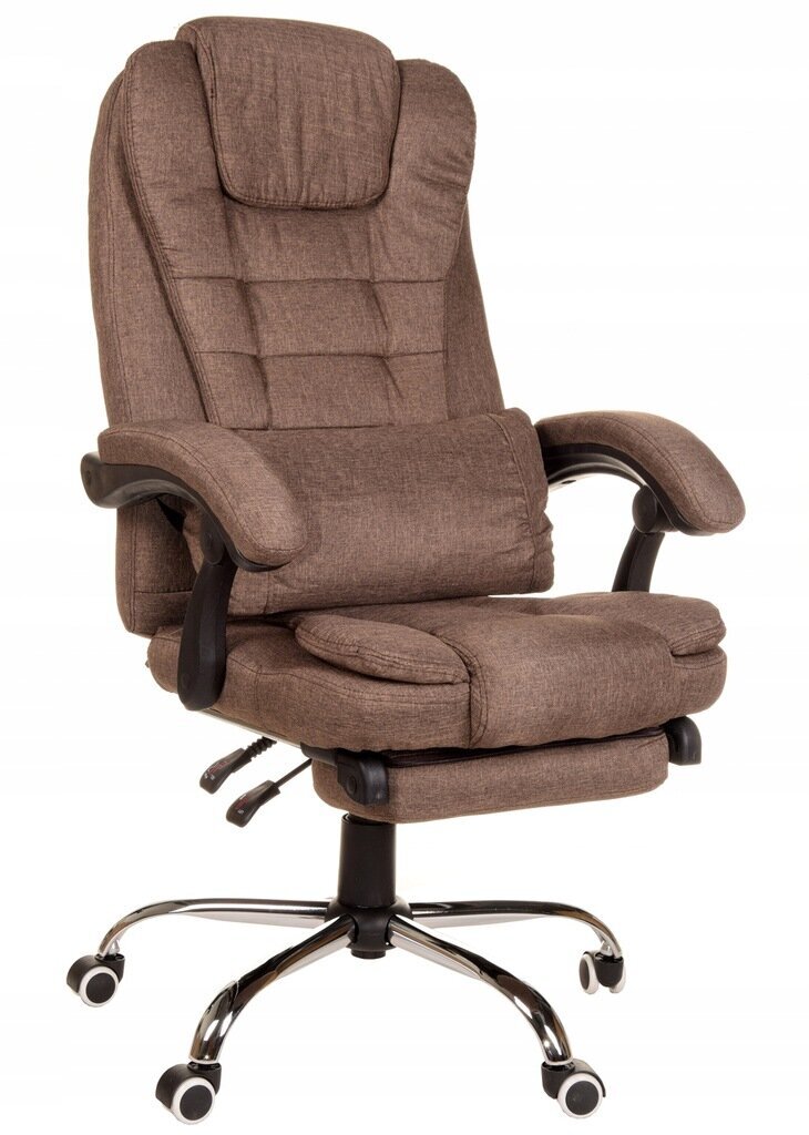 Biuro kėdė Giosedio FBR003, ruda, su kojų atrama kaina ir informacija | Biuro kėdės | pigu.lt