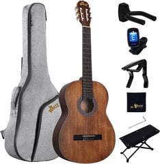 Winzz Concert Guitar 4/4 взрослые, классическая гитара для начинающих 39 дюймов цена и информация | Гитары | pigu.lt