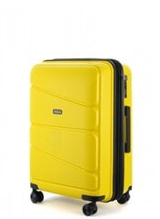 Чемодан V&V Travel Peace, желтый цена и информация | Чемоданы, дорожные сумки  | pigu.lt