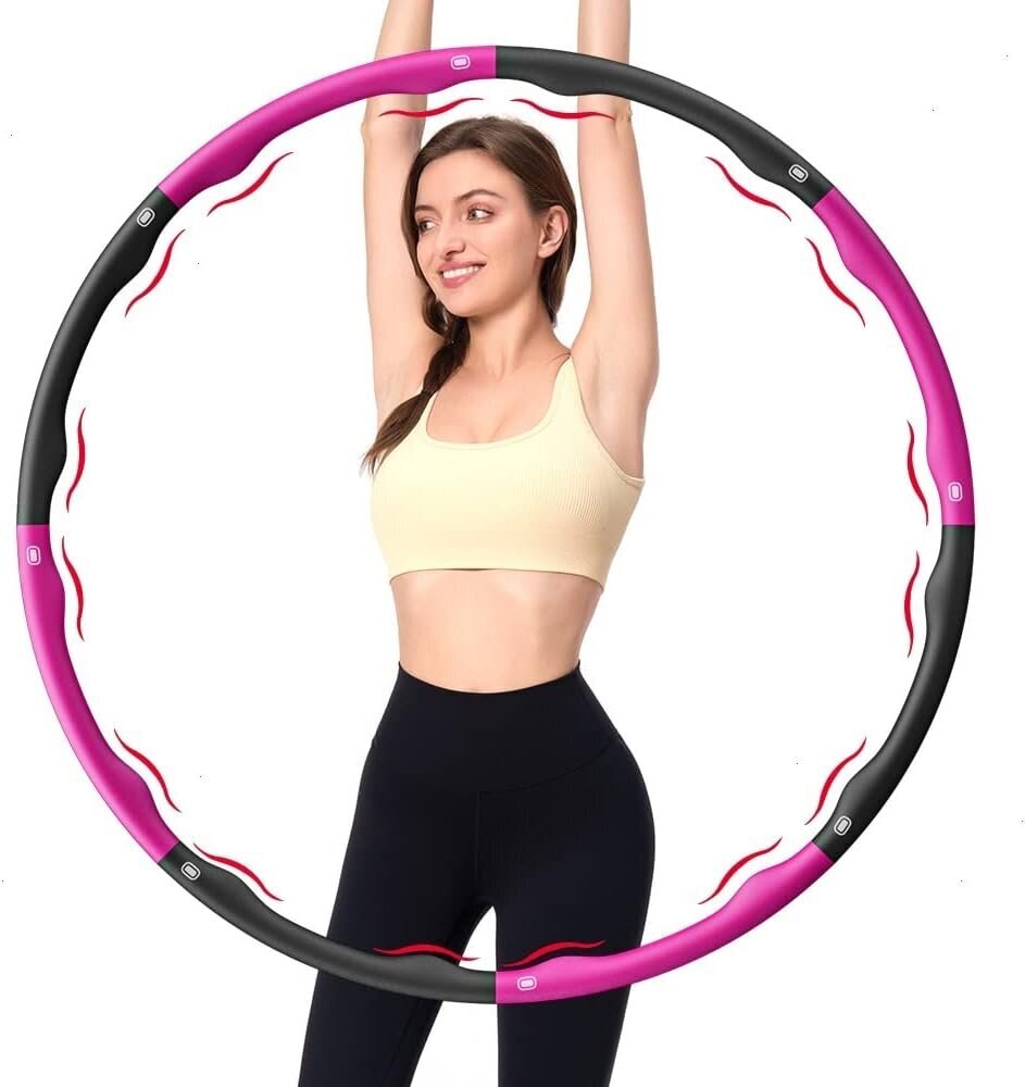 Gimnastriko lankas Hzone Hula Hoop, 100cm, rožinis цена и информация | Gimnastikos lankai ir lazdos | pigu.lt