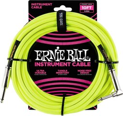 Ernie Ball 6,3 mm jack, 3 m цена и информация | Кабели и провода | pigu.lt
