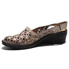 Кожаные туфли Lizzaro 247698, бежевые цена и информация | Женские сандалии MONNA LISA | pigu.lt