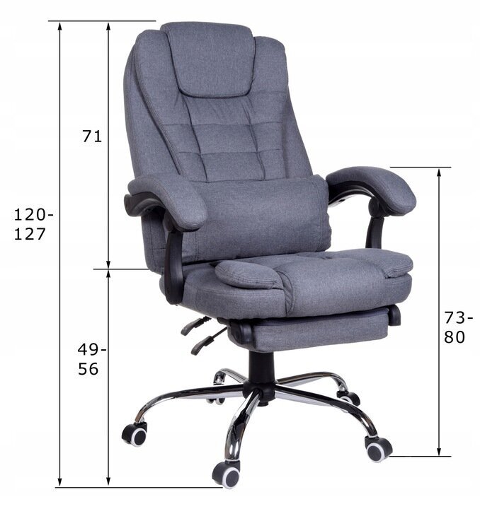 Biuro kėdė Giosedio FBR001, raudona, su kojų atrama kaina ir informacija | Biuro kėdės | pigu.lt