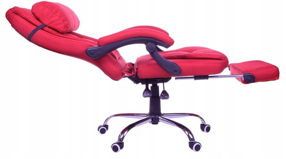 Biuro kėdė Giosedio FBR001, raudona, su kojų atrama kaina ir informacija | Biuro kėdės | pigu.lt