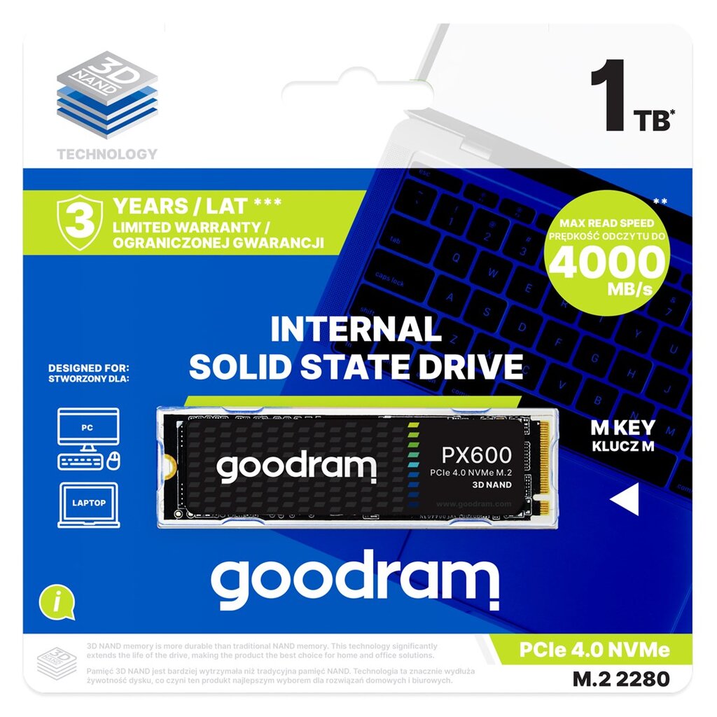GoodRam SSDPR-PX600-2K0-80 цена и информация | Vidiniai kietieji diskai (HDD, SSD, Hybrid) | pigu.lt