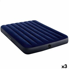 Pripučiamas čiūžinys Intex Classic Downy, 137x25x191 cm, mėlynas цена и информация | Матрасы | pigu.lt