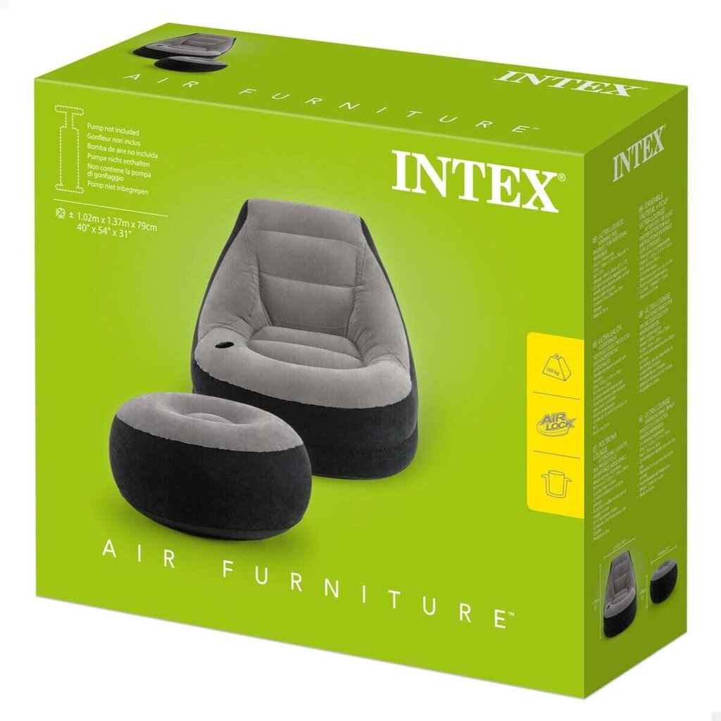 Pripučiama kėdė Intex, 99x76x130 cm kaina ir informacija | Pripučiami čiužiniai ir baldai | pigu.lt
