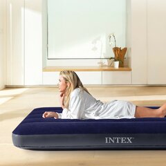 Pripučiamas čiūžinys Intex Classic Downy, 76x25x191 cm, mėlynas цена и информация | Матрасы | pigu.lt