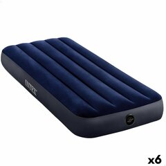 Pripučiamas čiūžinys Intex Classic Downy, 76x25x191 cm, mėlynas kaina ir informacija | Čiužiniai | pigu.lt