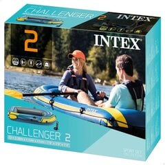 Pripučiama valtis Intex Challenger, 236x41x114cm, mėlyna цена и информация | Надувные и пляжные товары | pigu.lt