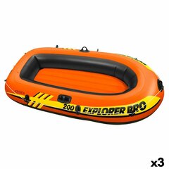 Pripučiama valtis Intex Explorer Pro, 196x33x102cm, oranžinė kaina ir informacija | Pripučiamos ir paplūdimio prekės | pigu.lt