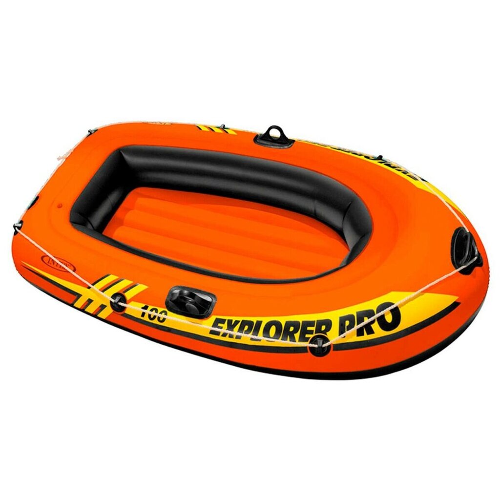 Pripučiama valtis Intex Explorer Pro, 160x29x94cm, oranžinė цена и информация | Pripučiamos ir paplūdimio prekės | pigu.lt
