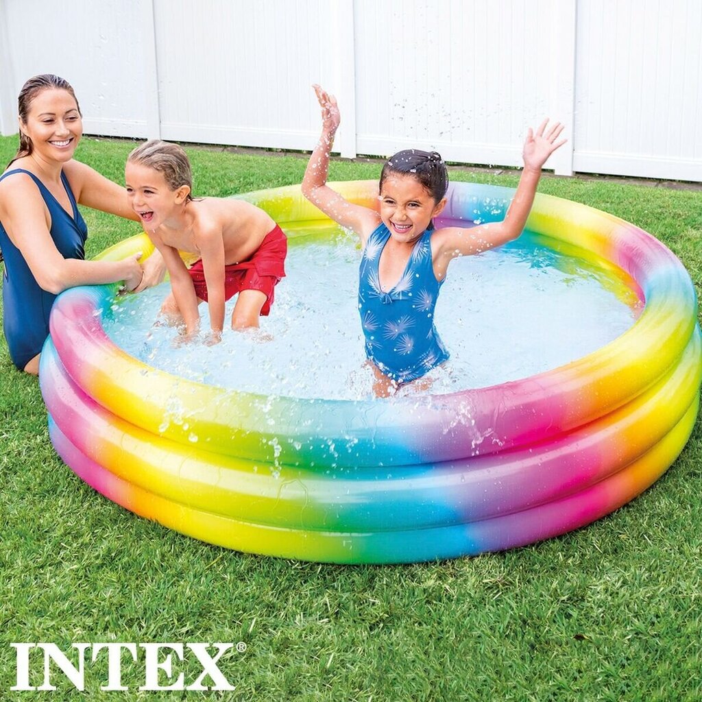 Pripučiamas baseinas Intex, 168x38x168cm цена и информация | Baseinai | pigu.lt