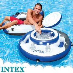 Pripučiamas gėrimų laikiklis Intex Mega Chill, 89x35x89 cm, mėlynas/baltas kaina ir informacija | Pripučiamos ir paplūdimio prekės | pigu.lt