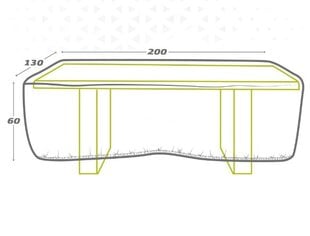 Lauko stalo uždangalas Aktive, 200x60x130 cm, pilkas, 6 vnt цена и информация | Подушки, наволочки, чехлы | pigu.lt