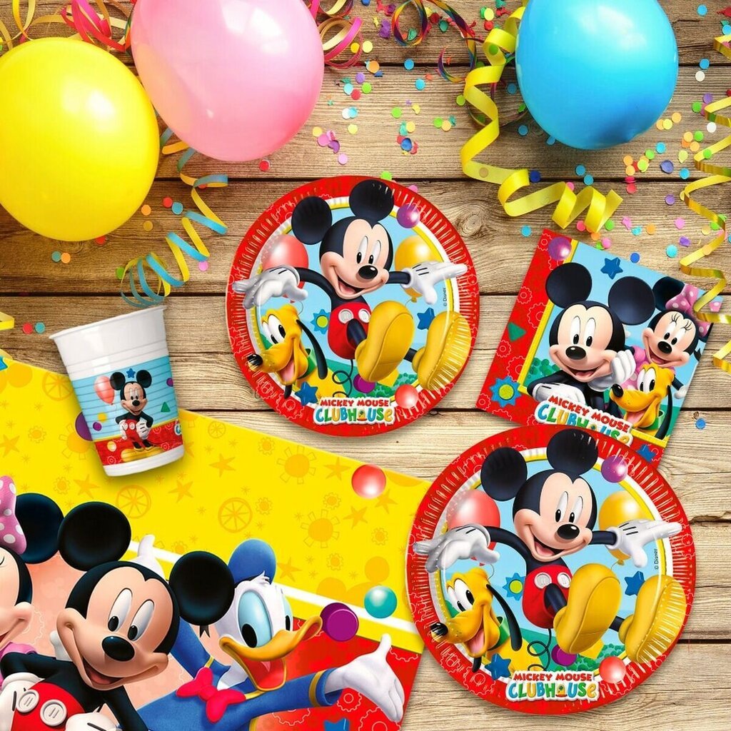Vienkartinių indų rinkinys Mickey Mouse, 66 vnt. kaina ir informacija | Vienkartiniai indai šventėms | pigu.lt