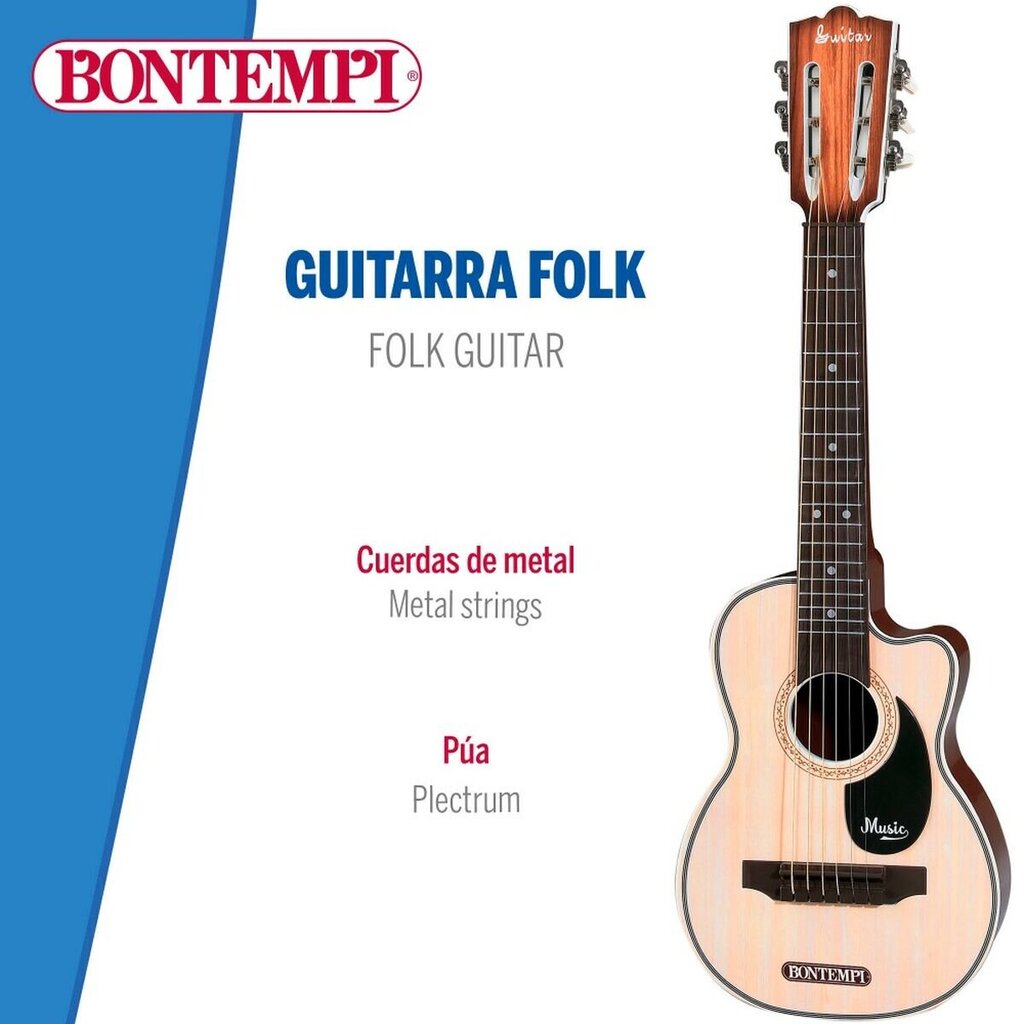 Vaikiška gitara Bontempi Folk, 4 vnt. цена и информация | Lavinamieji žaislai | pigu.lt