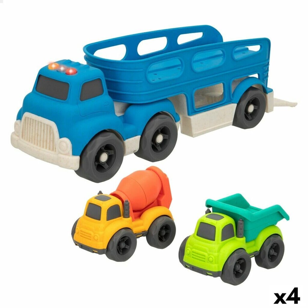 Sunkvežimis su automobiliais Motor Town, 4 vnt. kaina ir informacija | Žaislai berniukams | pigu.lt