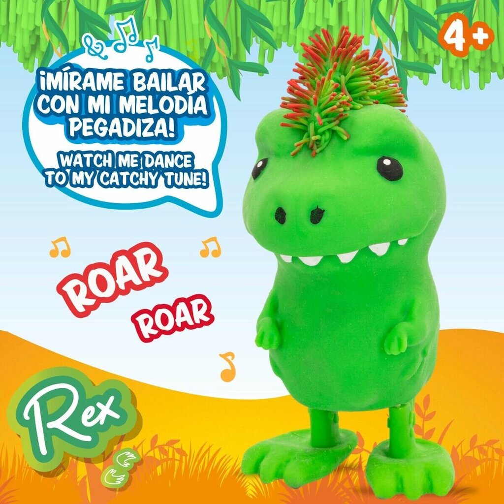 Interaktyvus žaislas Eolo Jiggly Pets Dinozauras, 20,5 cm kaina ir informacija | Minkšti (pliušiniai) žaislai | pigu.lt