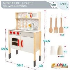 Medinė virtuvėlė Woomax kaina ir informacija | Žaislai mergaitėms | pigu.lt