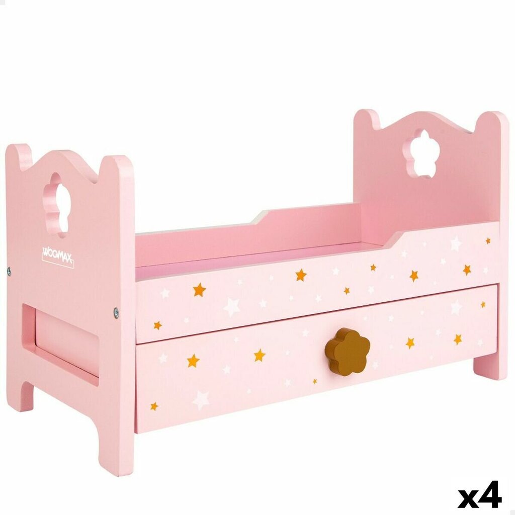 Lėlės lova Woomax, rožinė kaina ir informacija | Žaislai mergaitėms | pigu.lt