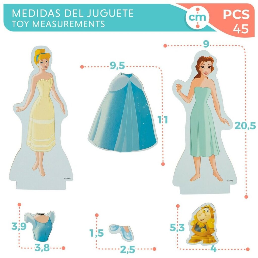 Figūrėlių rinkinys Princesses Disney, 45 d., 4 vnt. kaina ir informacija | Žaislai mergaitėms | pigu.lt