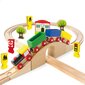 Medinis traukinio rinkinys Woomax 30 dal, 4 vnt. kaina ir informacija | Žaislai berniukams | pigu.lt