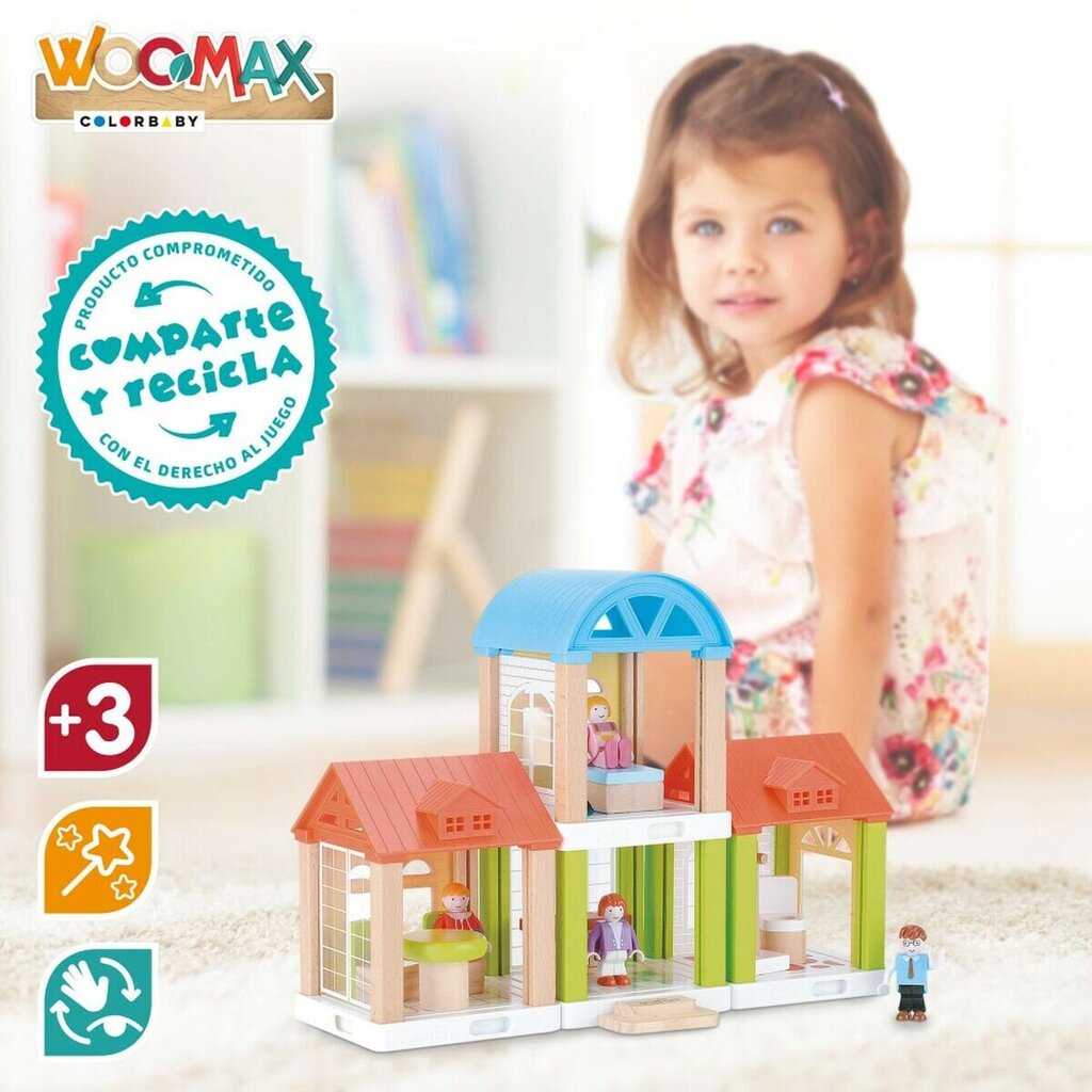 Lėlių namas su priedais Woomax, 2 vnt, 42d. kaina ir informacija | Žaislai mergaitėms | pigu.lt