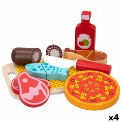 Žaislinio maisto rinkinys Woomax Pica, 12 dal, 4 vnt. цена и информация | Игрушки для девочек | pigu.lt