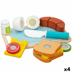 Žaislinio maisto rinkinys Woomax Pusryčiai, 14 dal, 4 vnt. kaina ir informacija | Žaislai mergaitėms | pigu.lt