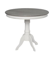 Valgomojo stalas L17 Rimini White RIW116, baltas/rudas kaina ir informacija | Virtuvės ir valgomojo stalai, staliukai | pigu.lt