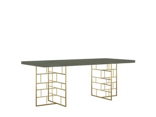 Valgomojo stalas Rose Hill, pilkas/auksinis kaina ir informacija | Virtuvės ir valgomojo stalai, staliukai | pigu.lt