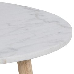 Kavos staliukas Bendt Rossi, 60x60 cm, baltas kaina ir informacija | Kavos staliukai | pigu.lt