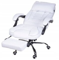 Biuro kėdė Giosedio FBR002, balta, su kojų atrama цена и информация | Офисные кресла | pigu.lt